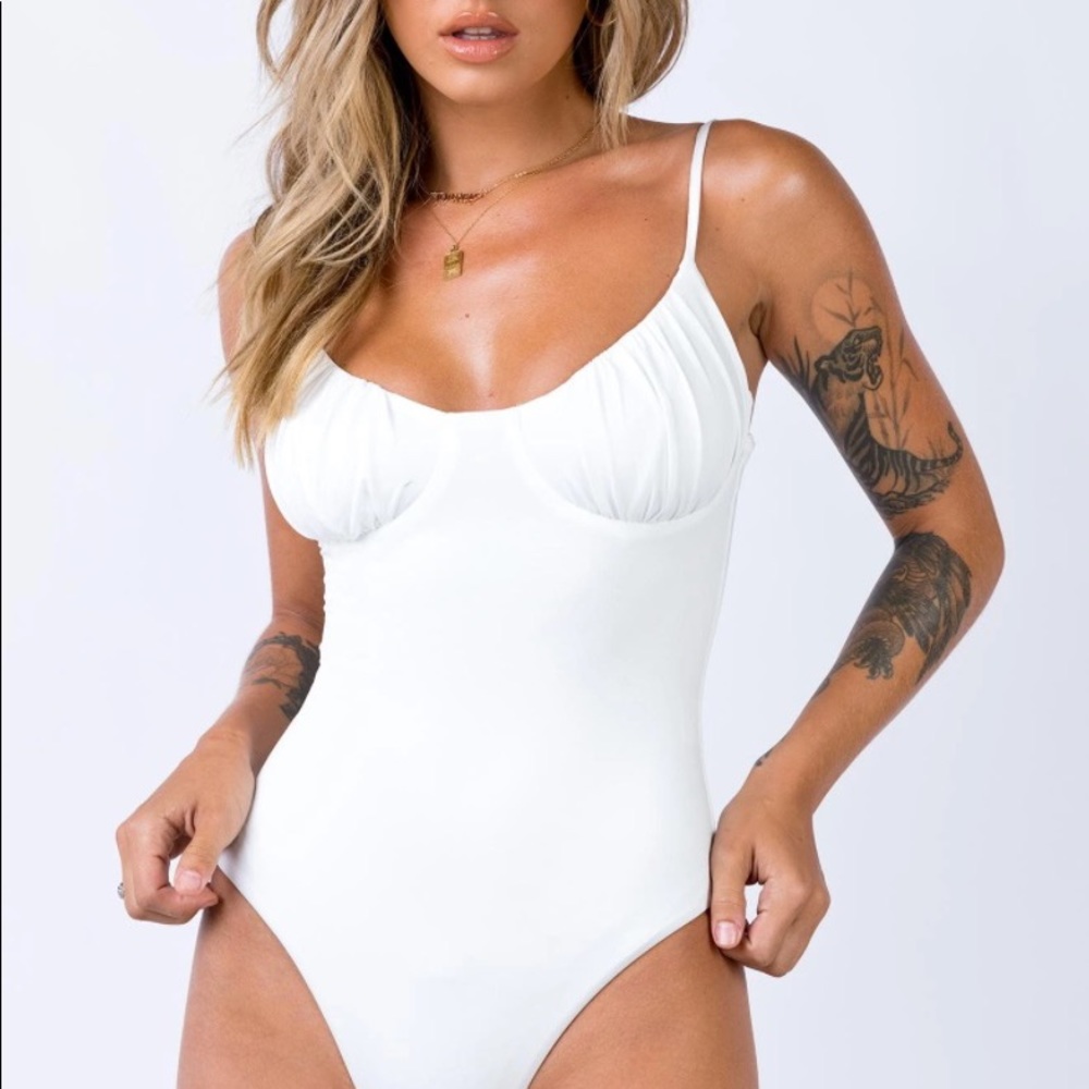 Princess Polly Levey Bodysuit White